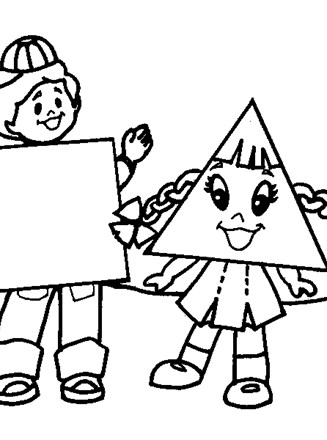 Shapes coloring page