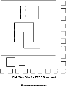 Square shapes coloring sheet