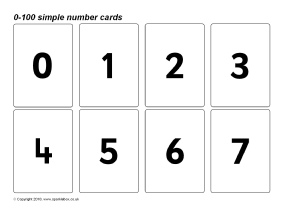 Number flash cards primary teaching resources printables