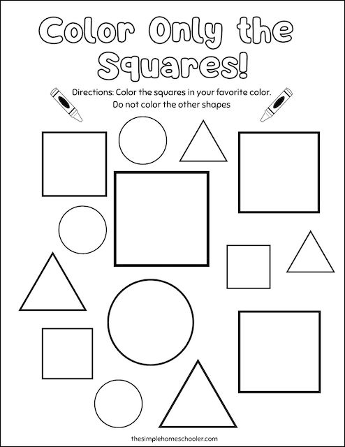 Best square coloring pages free easy print