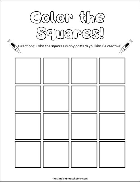 Best square coloring pages free easy print