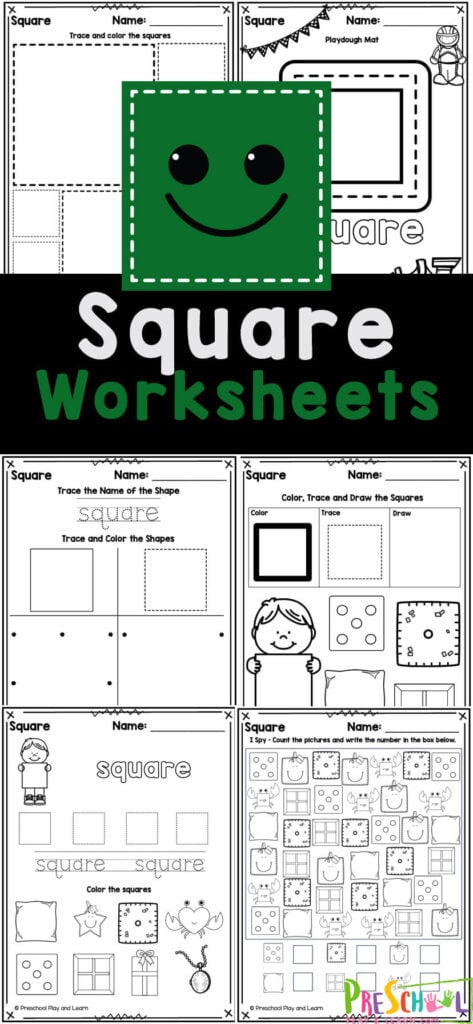 Ð free printable square shape worksheets for preschool