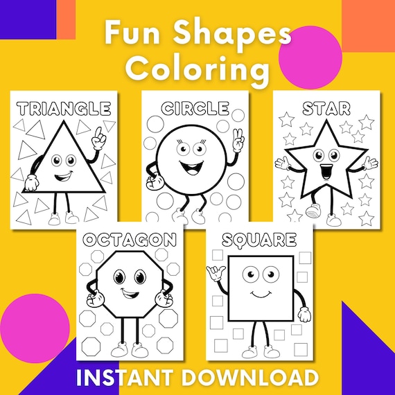 Shape recognition summer worksheets for kids printable shapes coloring pages shape color page spring homeschool preschool