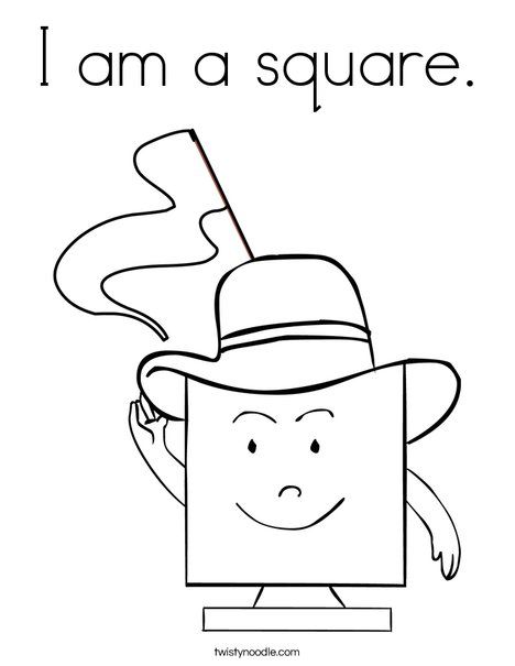 Square shape worksheets for preschool