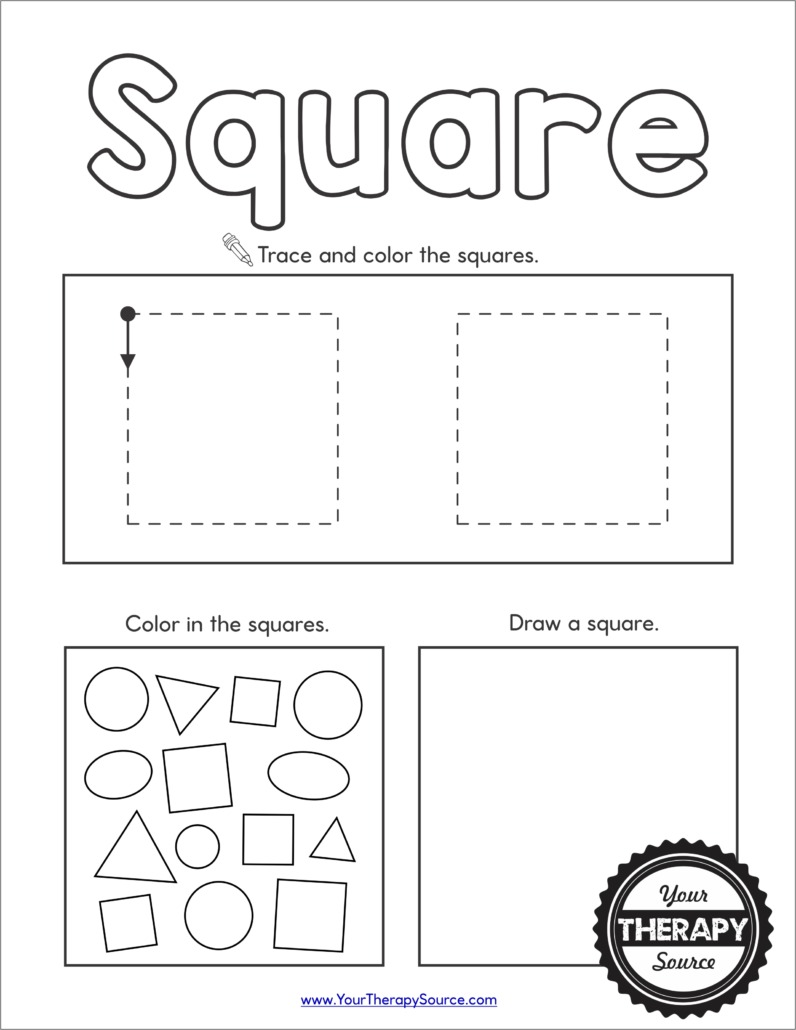 Shapes worksheet preschool