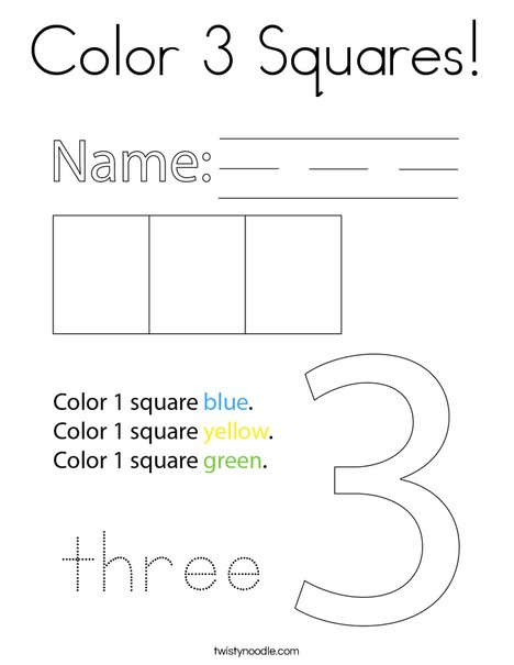 Color squares coloring page
