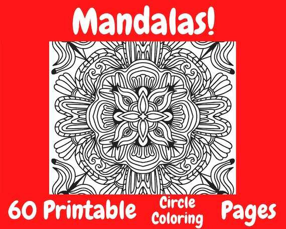 Printable square mandala coloring pages