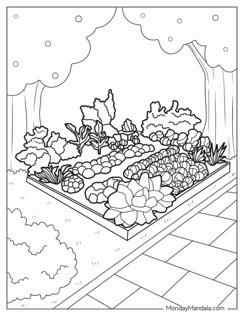 Garden coloring pages free pdf printables