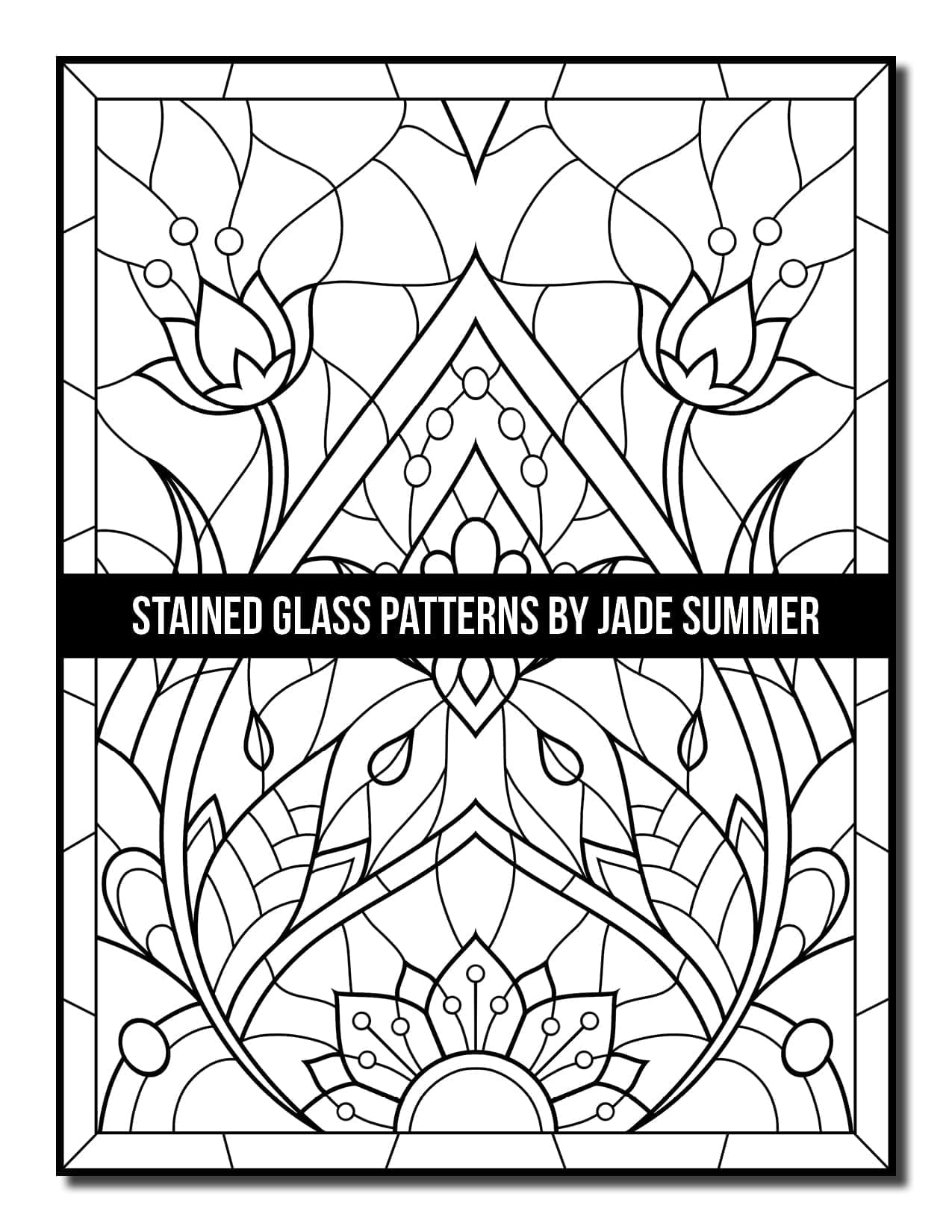 Stained glass patterns coloring book jade summer