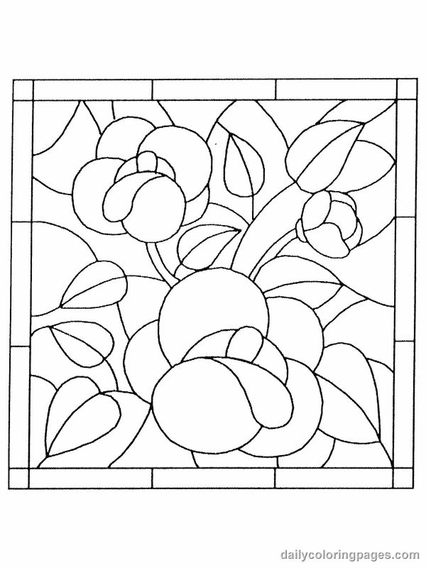 Stained glass colouring pages dessins de vitraux motifs de peinture sur verre coloriage