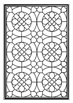 Relax and unwind with our printable stained glass coloring pages collection