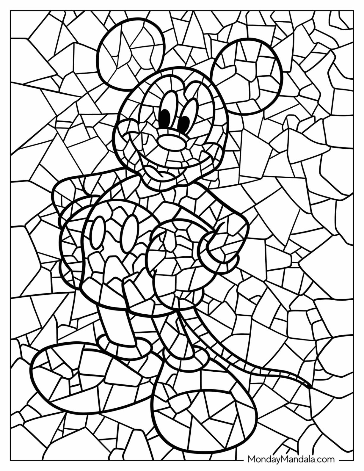 Mosaic coloring pages free pdf printables