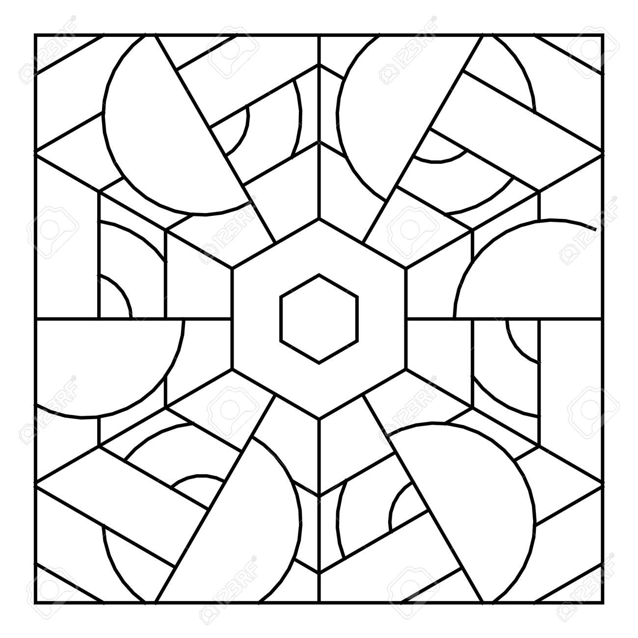 Easy adult coloring page for seniors square pattern in tile shape royalty free svg cliparts vectors and stock illustration image