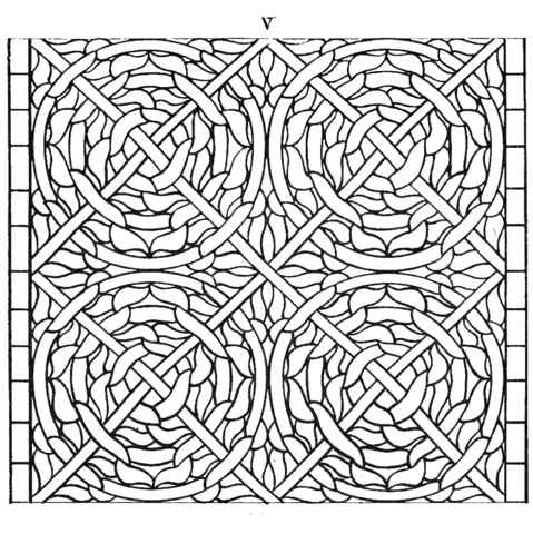 Stained glass panel in the cloister of heiligenkreuz coloring page free printable coloring pages