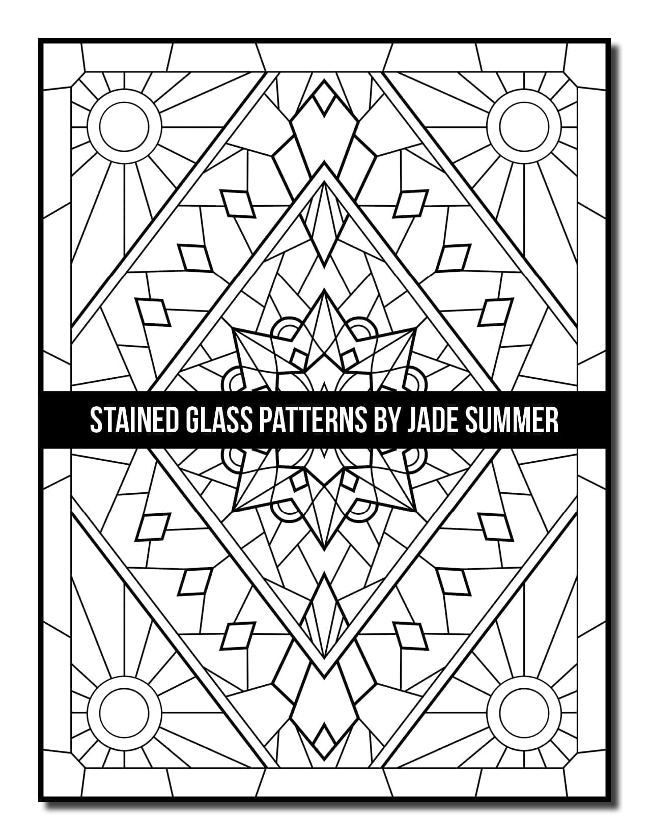 Stained glass patterns coloring book jade summer