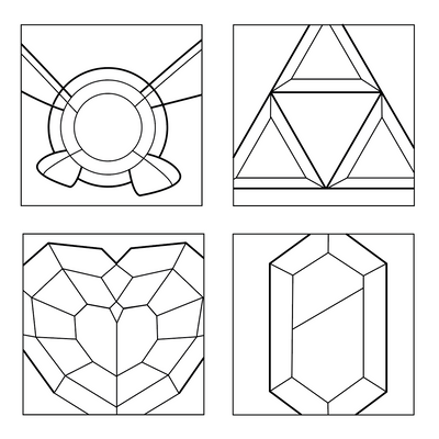 The legend of zelda inspired stained glass pattern pack set of â stained glass geek