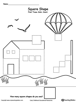 Free find trace color and count the shapes square