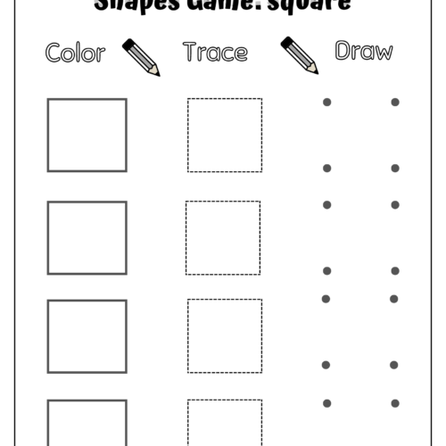 Shapes tracing drawing and coloring pages made by teachers