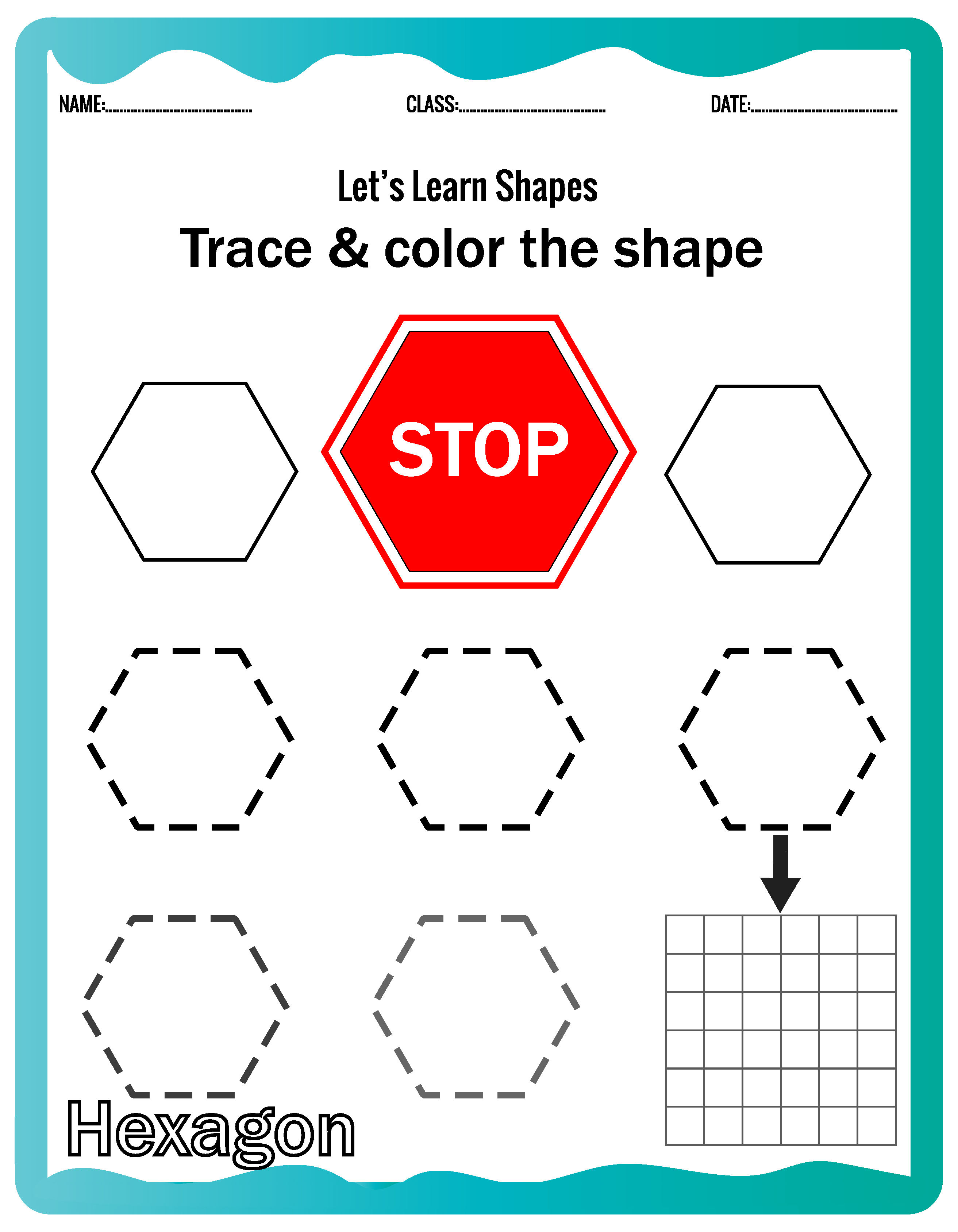 D shapes tracing coloring pages pencil control handwriting practice teaching resources