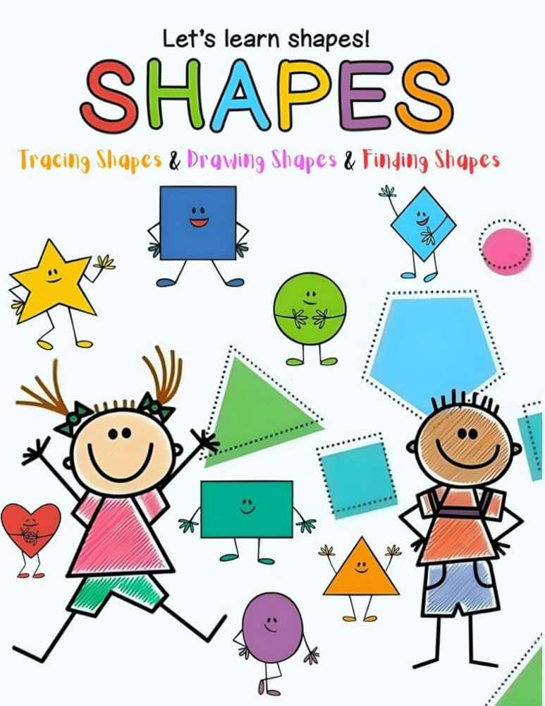 Shapes tracing coloring worksheets for for children ages and up shape tracing book for preschoolers practice for kids tracing coloring workbookcircle