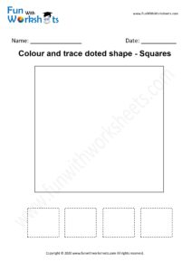 Square shape tracing worksheet