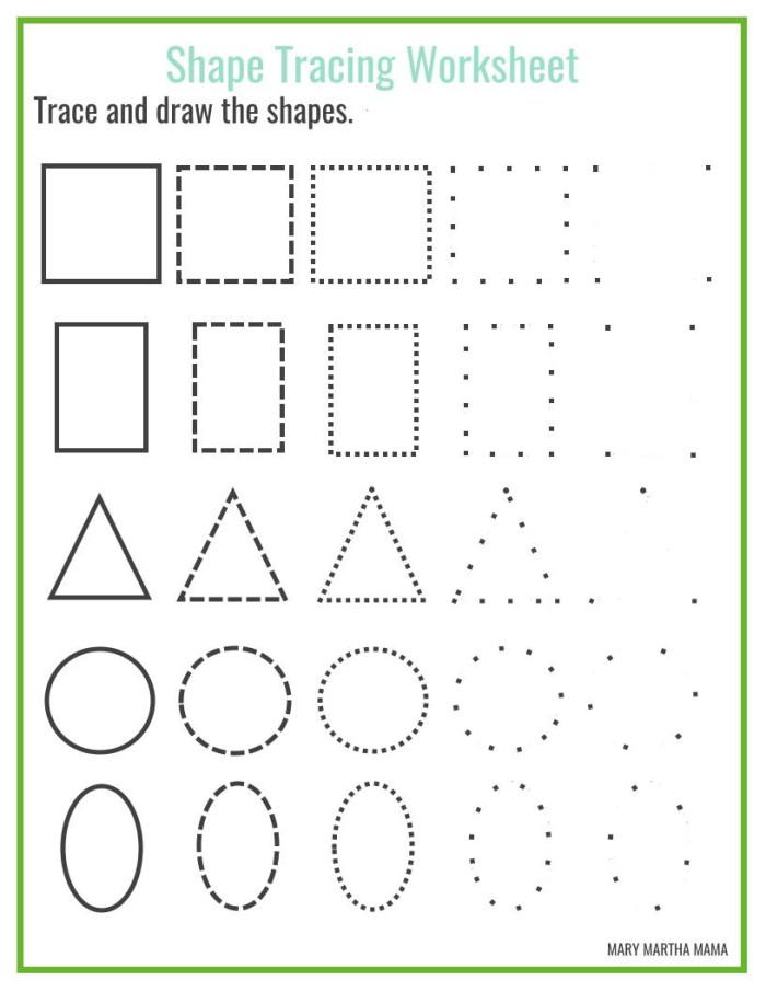 Shapes worksheets for kids