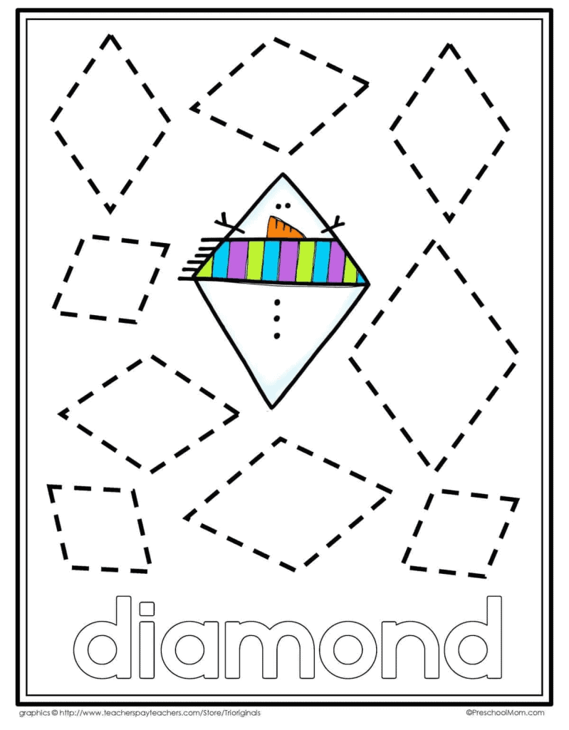 Tracing snowman shapes activity