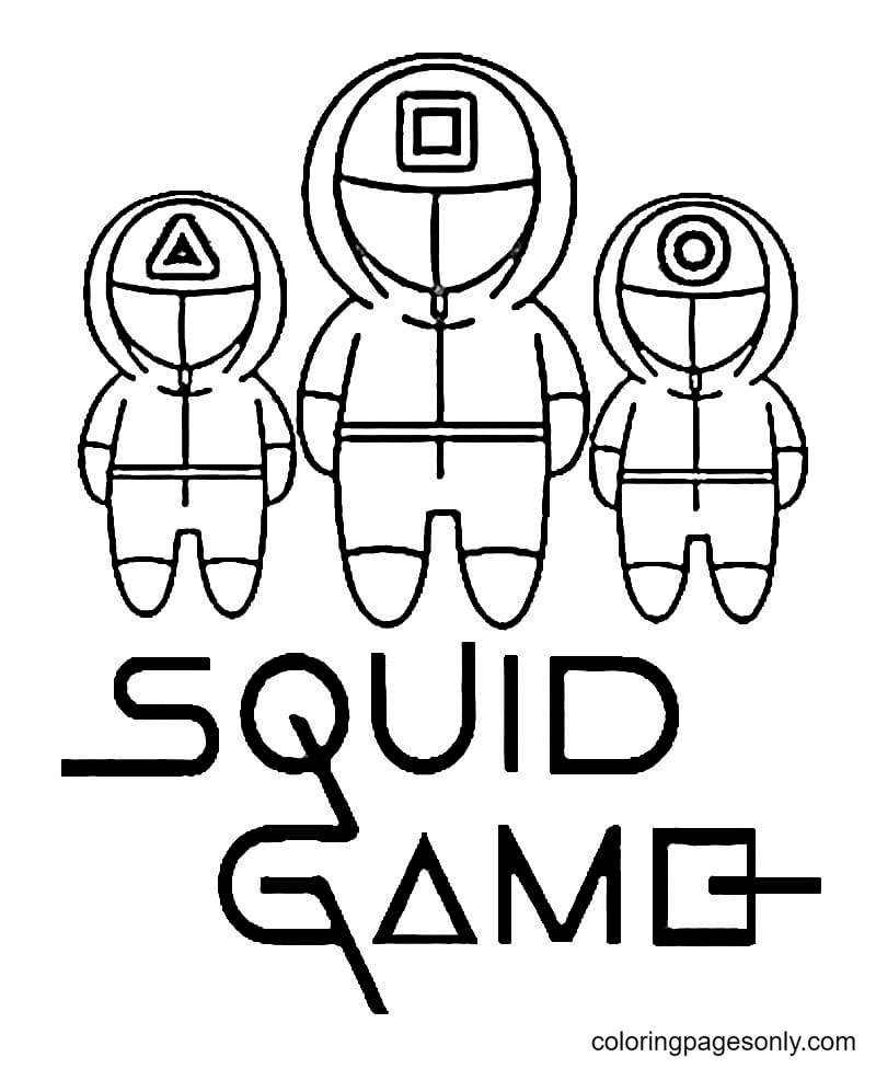 Squid game coloring pages printable for free download