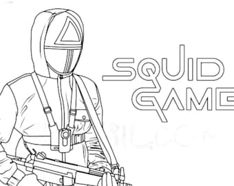 Squid game coloring page