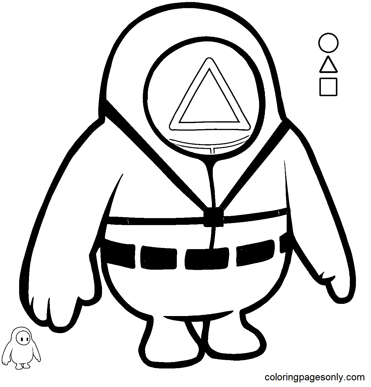 Squid game coloring pages printable for free download