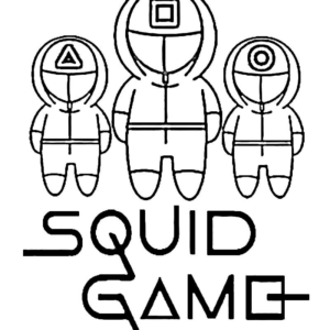 Squid game coloring pages printable for free download