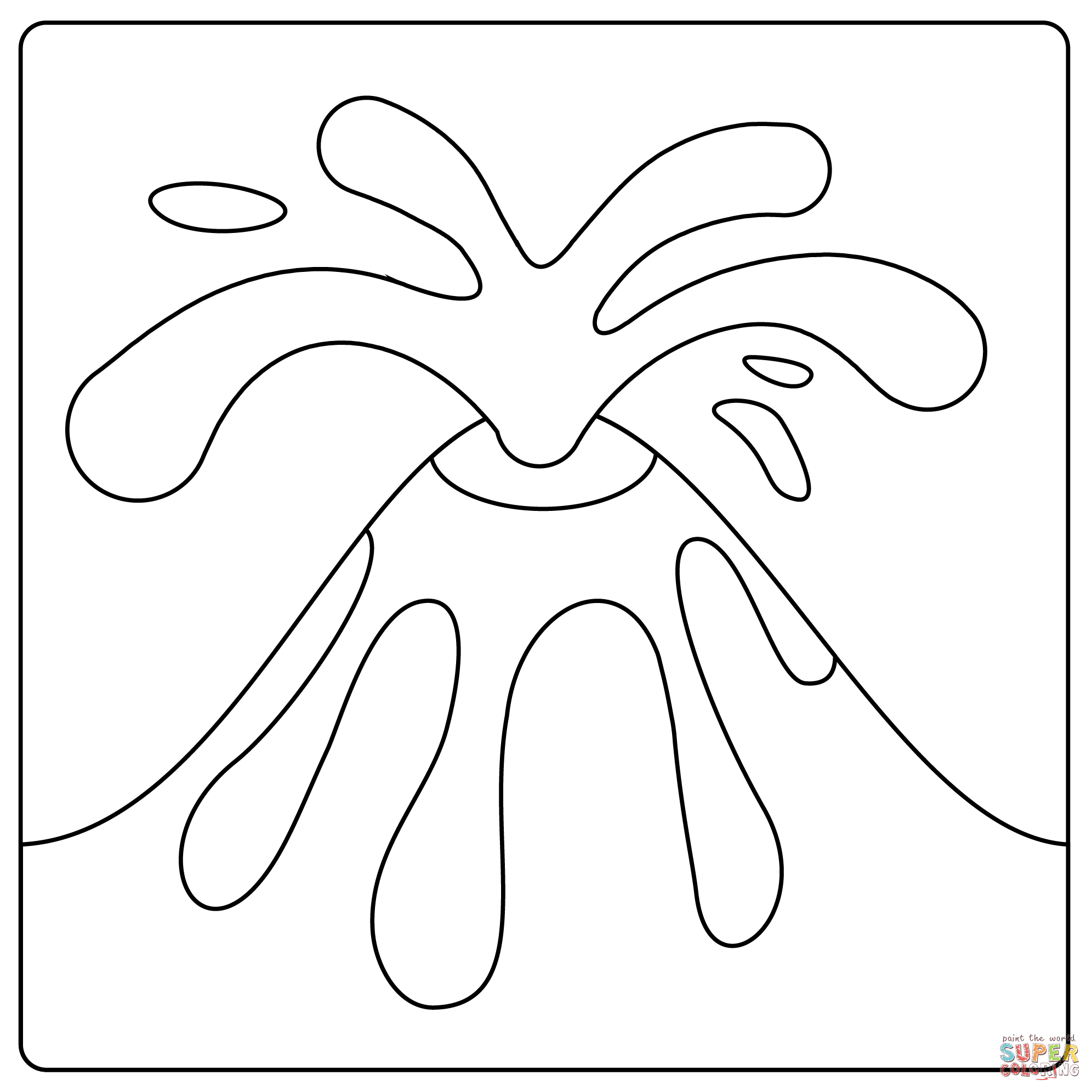 Volcano emoji coloring page free printable coloring pages