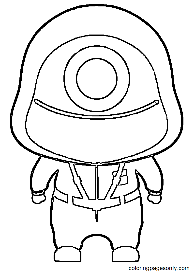 Free printable squid game coloring pages for kids