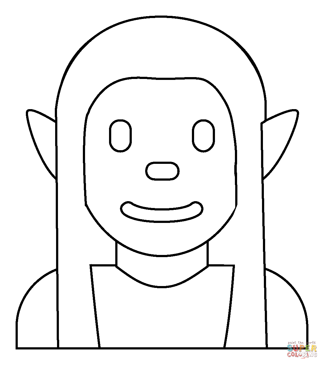 Man elf emoji coloring page free printable coloring pages