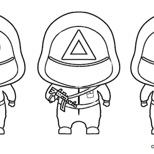 Squid game coloring pages printable for free download