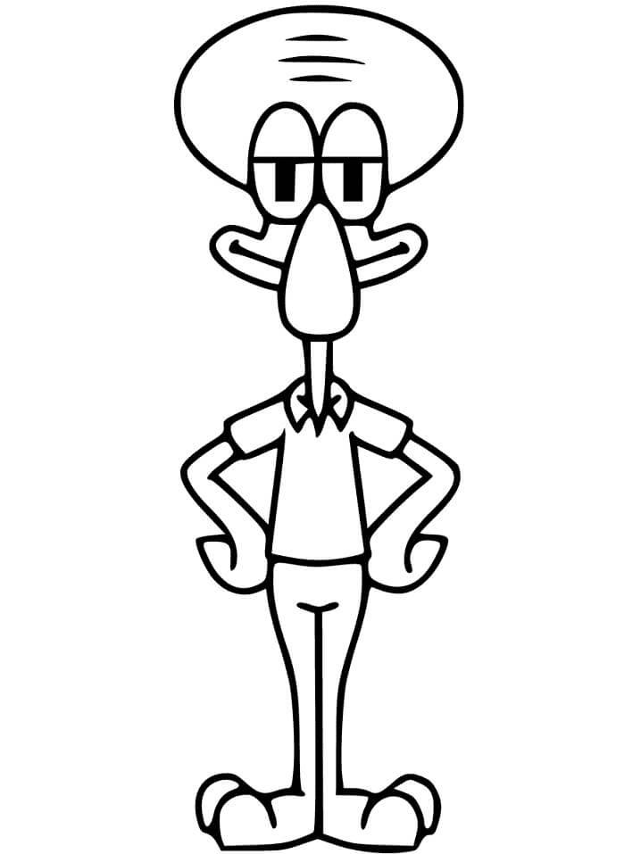 Squidward tentacles coloring pages printable for free download