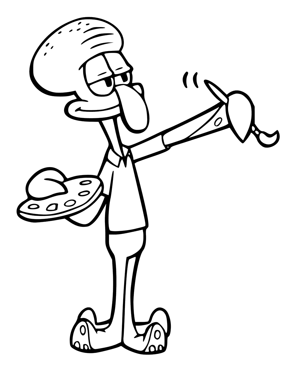 Squidward coloring pages