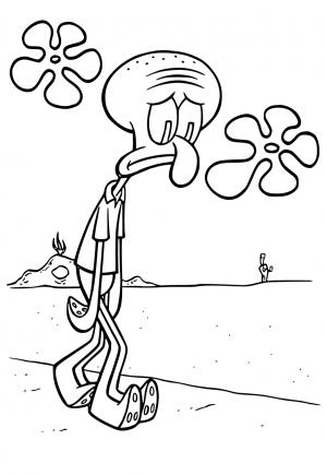 Free printable squidward coloring pages for adults and kids