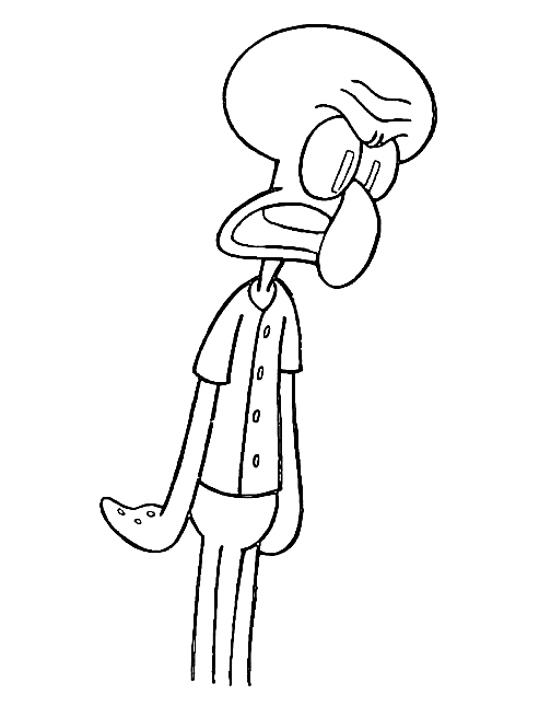 Squidward tentacles coloring pages printable for free download