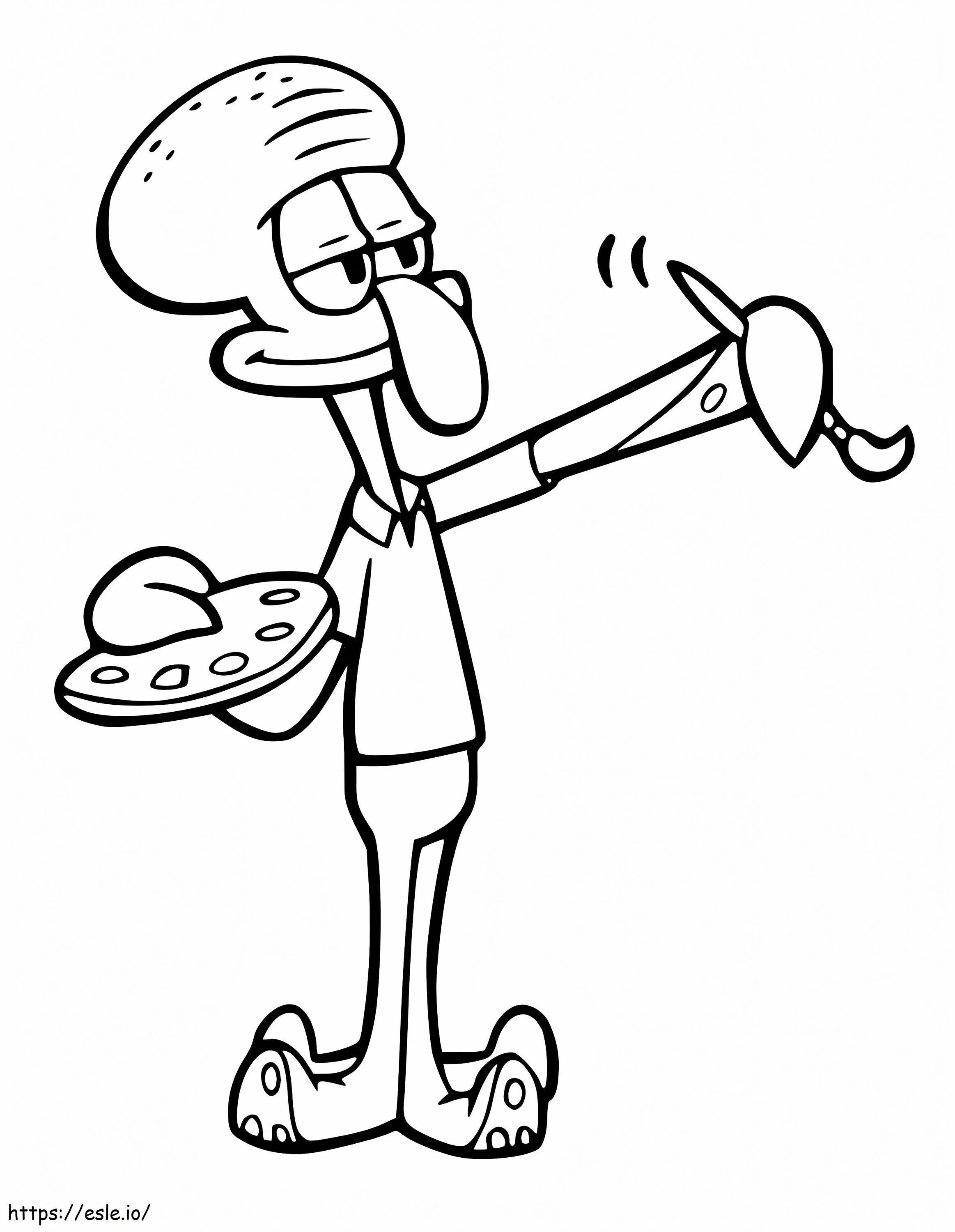 Squidward tentacles drawing coloring page