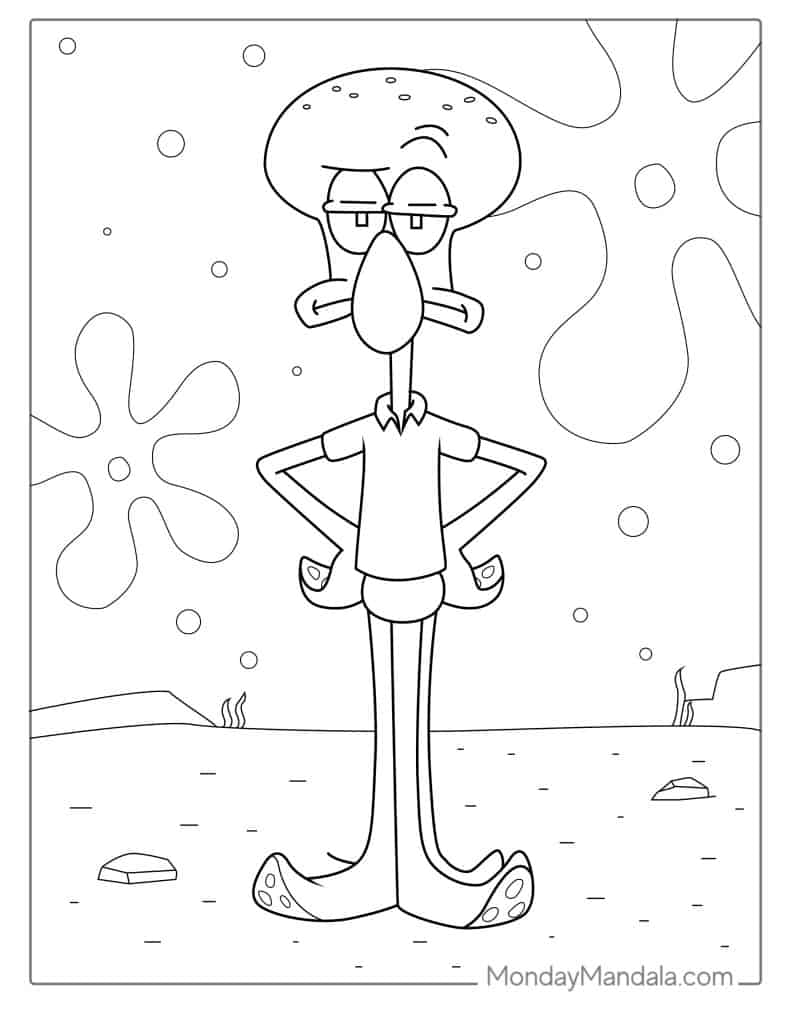 Spongebob coloring pages free pdf printables