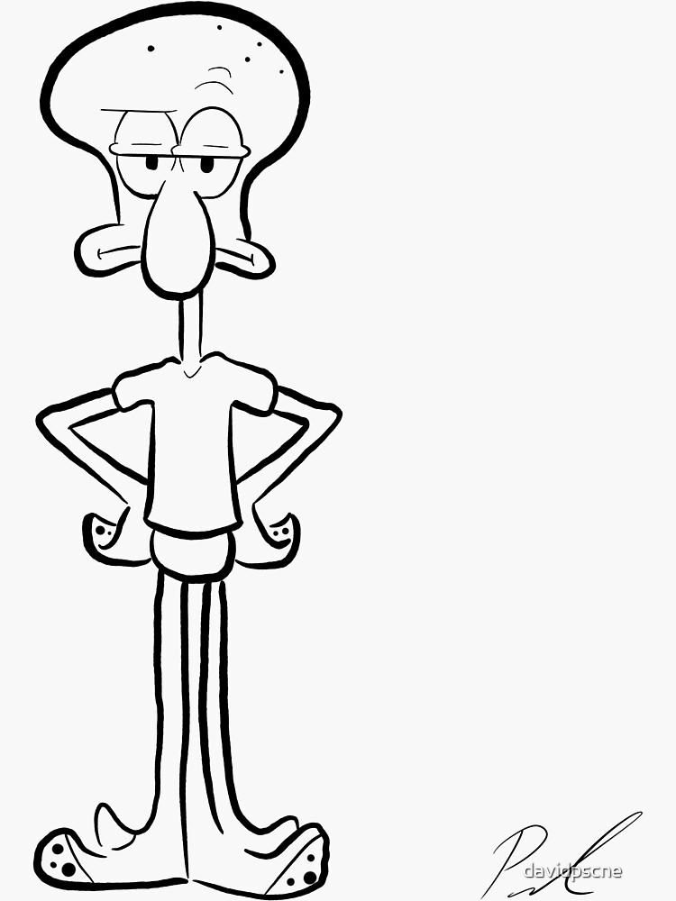 Squidward spongebob sticker for sale by davidpscne