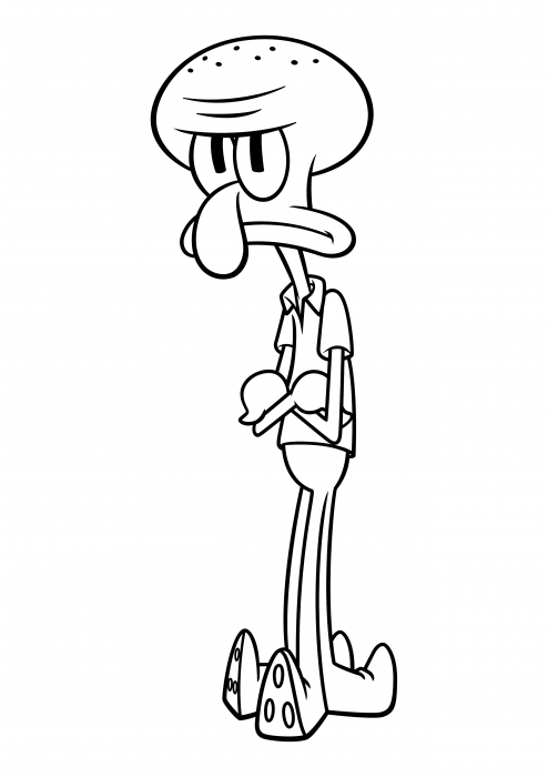 Squidward tentacles coloring pages sponge bob square pants coloring pages