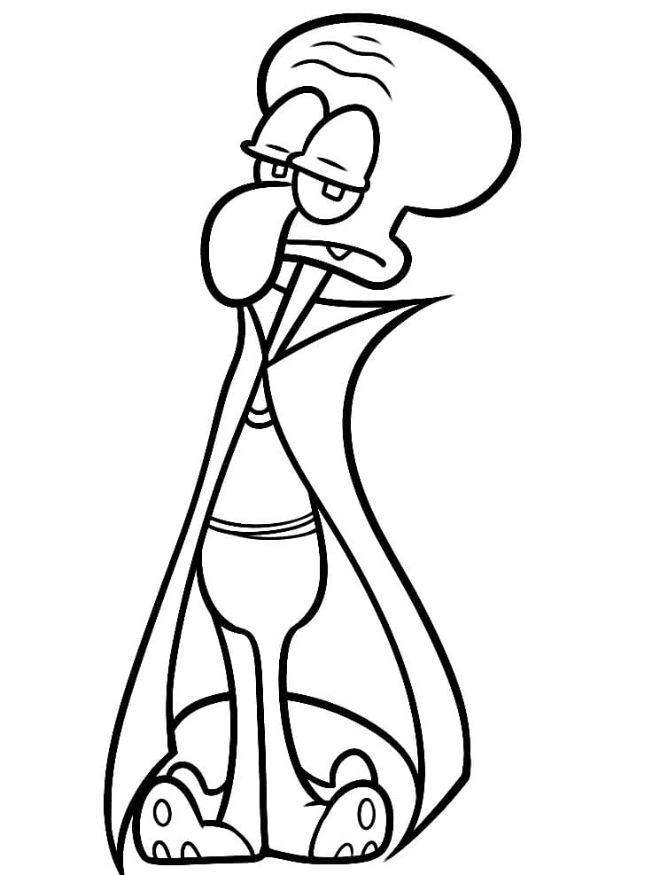 Squidward tentacles coloring pages printable for free download