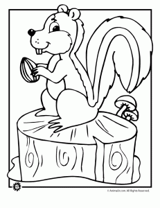 Fall coloring pages autumn animals animal jr