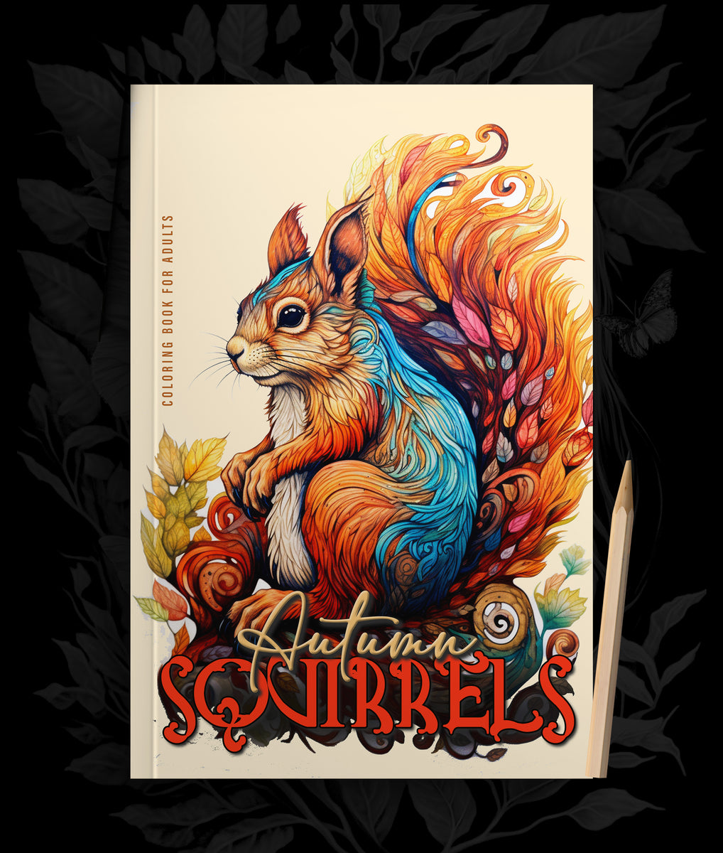 Autumn squirells coloring book printbook â monsoon publishing usa