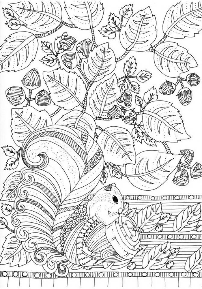 Fall coloring pages for adults