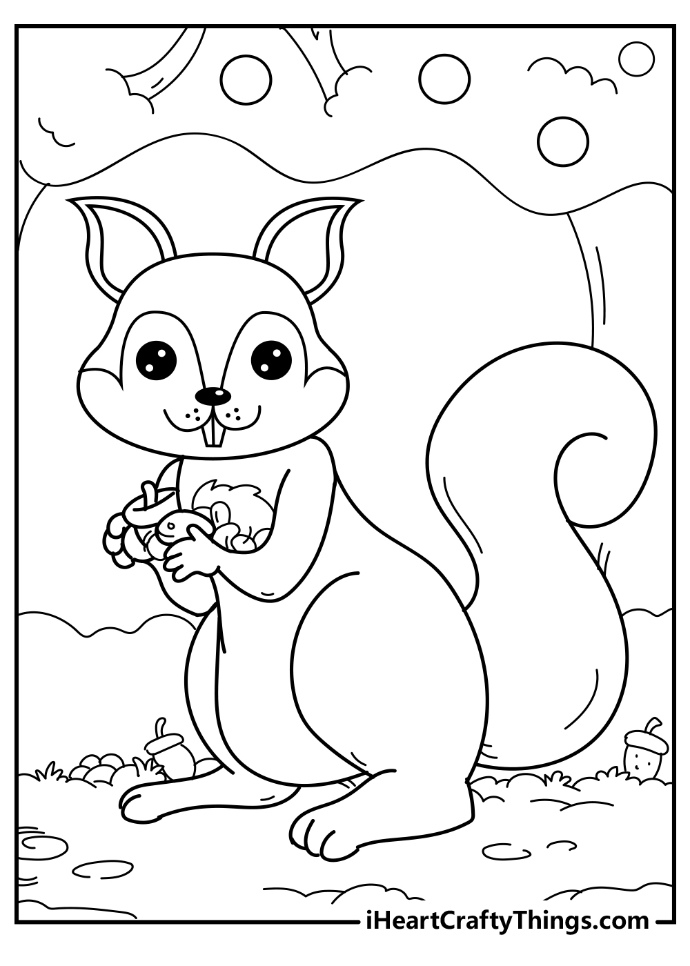 Squirrels coloring pages free printables