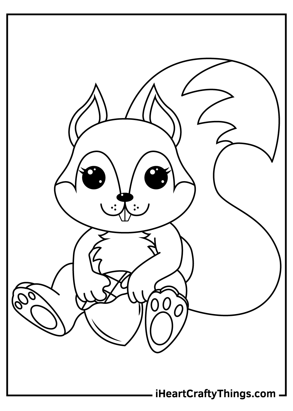 Squirrels coloring pages free printables