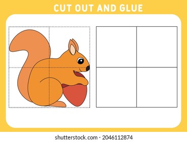 Funny little squirrel coloring page educational stock vector royalty free